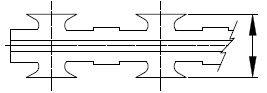 Barb width for 450mm Razor spiral barbed wire cylinder