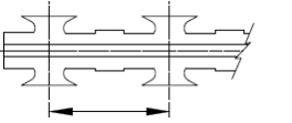 Barb Distance center to center for 450mm Razor Spiral Barbed Wire