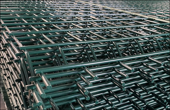 Welded Mesh Fence Panel Hot Dipped Galvanized Powder Coated Green Color